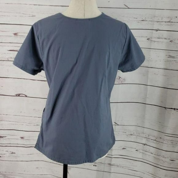 Scrub Star Women's Short Sleeve Grey‎ Scrub Medical Top Shirt Small - Picture 2 of 5